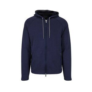Peter Millar Men’s Crown Sport Active Navy Hoodie Size Large Jersey Full Zipper